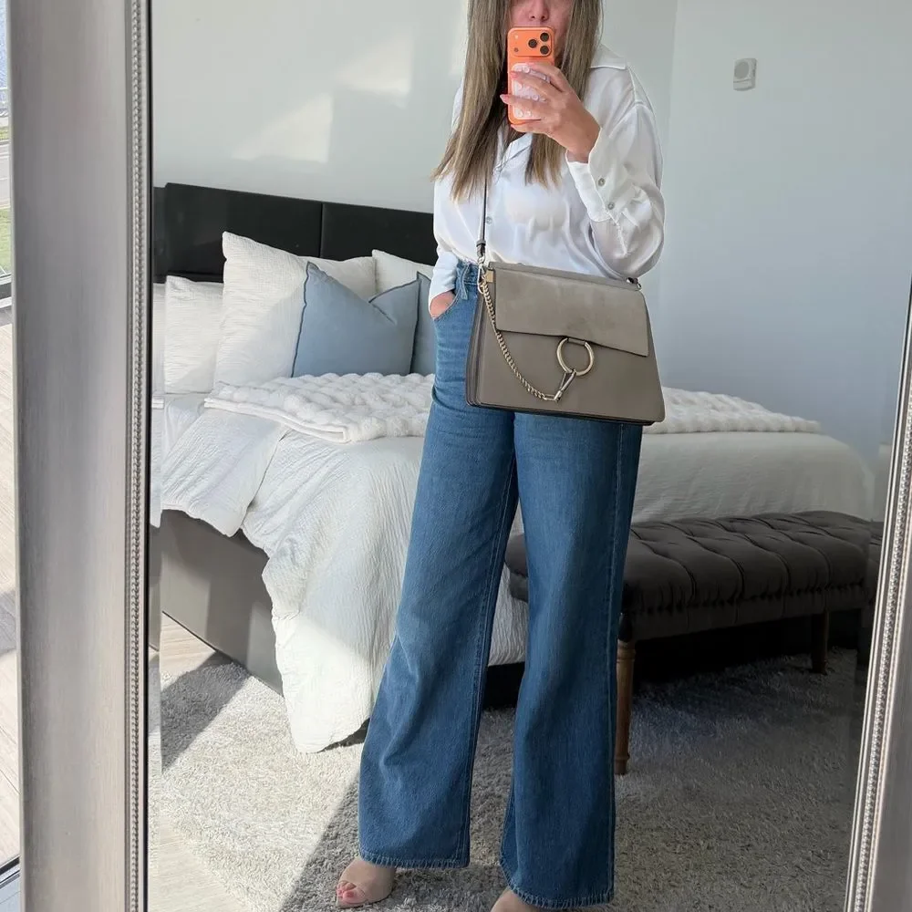 Chloe Leather and Suede Shoulder or Crossbody Handbag